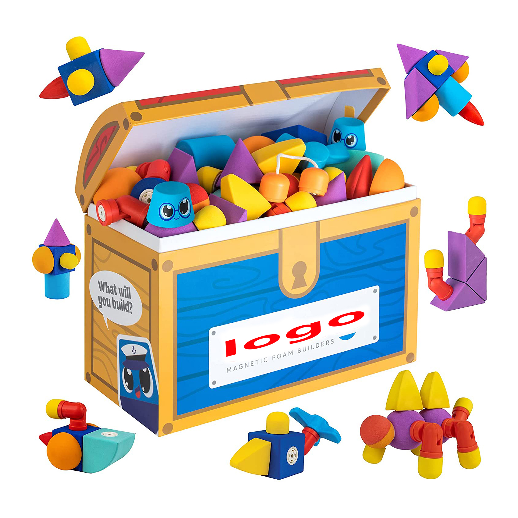 Magnetic Eva Foam Building Blocks Stem Preschool Ultimate Bath Mold Free And Insanely Durable With Toy Chest 